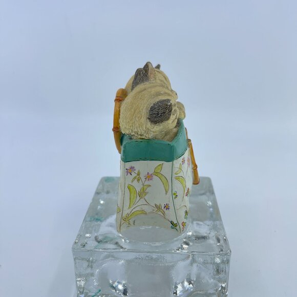 lenox "a tote for two" figurine cats in floral bag vintage - Picture 4 of 5